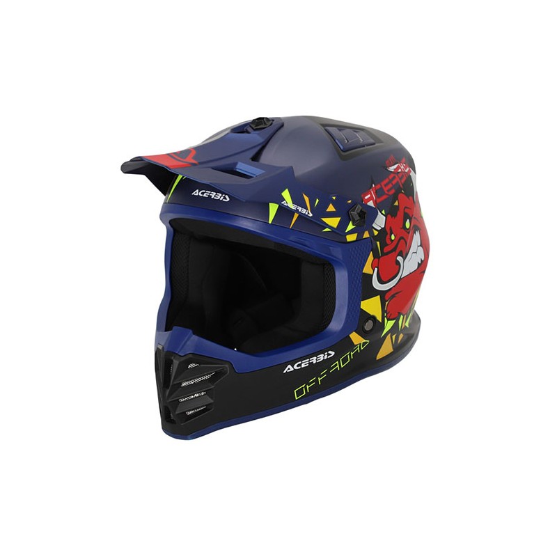 Acerbis casque enfant cross Profile Bleu S