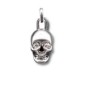 Crazy For Skully tête argent avec yeux stras 2.1mm