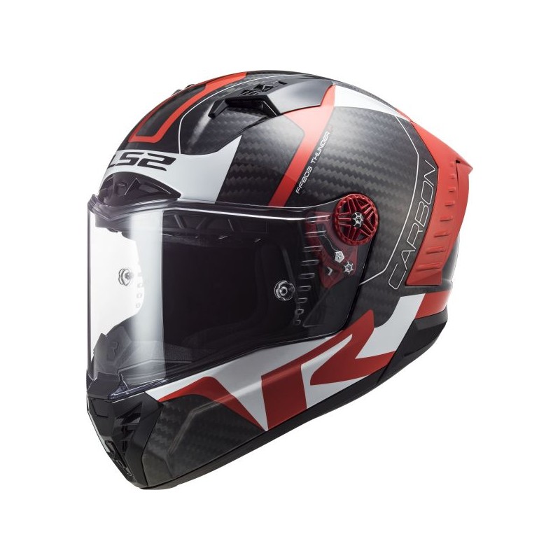 LS2 FF805 Thunder C Racing1 carbon blanc-rouge S