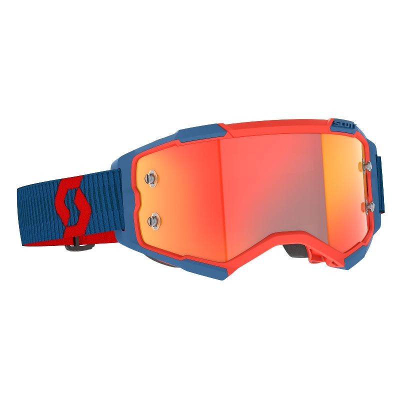 Scott Lunettes Fury dark blue/neon red / orange chrome works