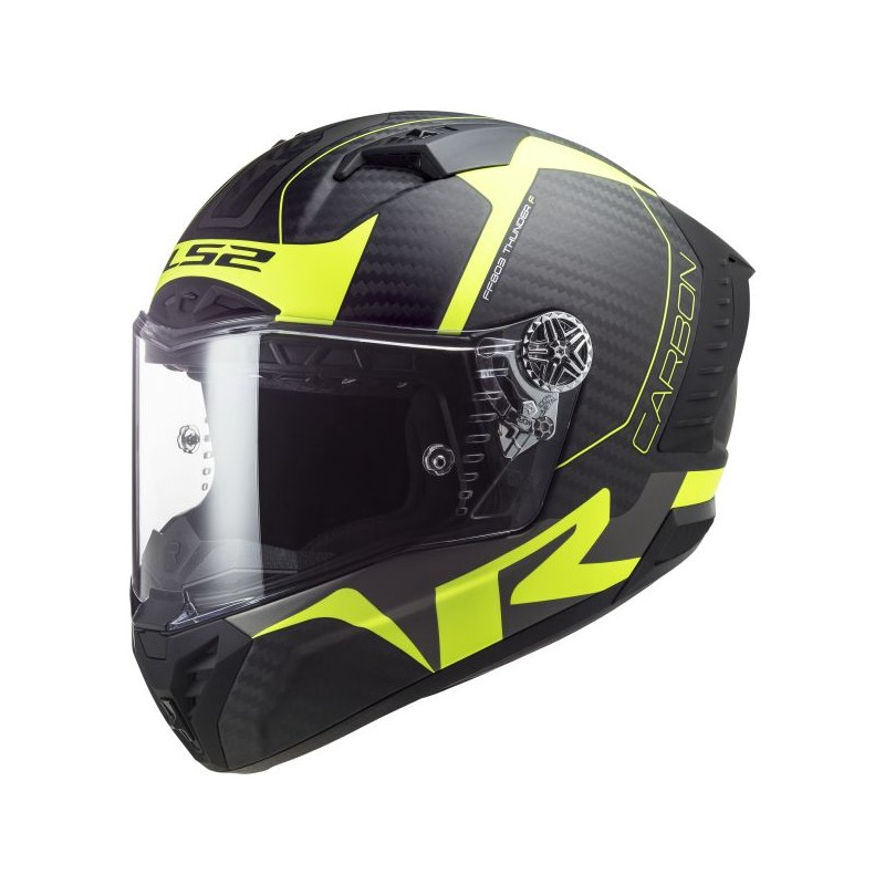 LS2 FF805 Thunder C Racing1 carbon noir-fluo M