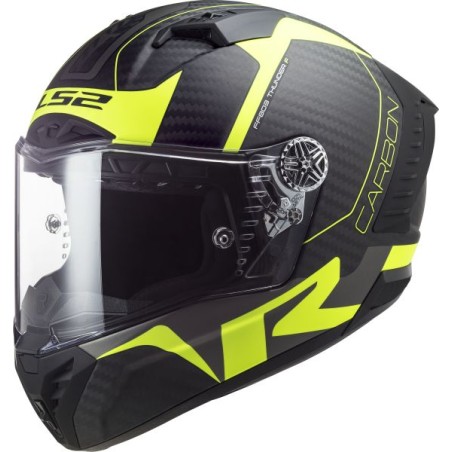LS2 FF805 Thunder C Racing1 carbon noir-fluo M