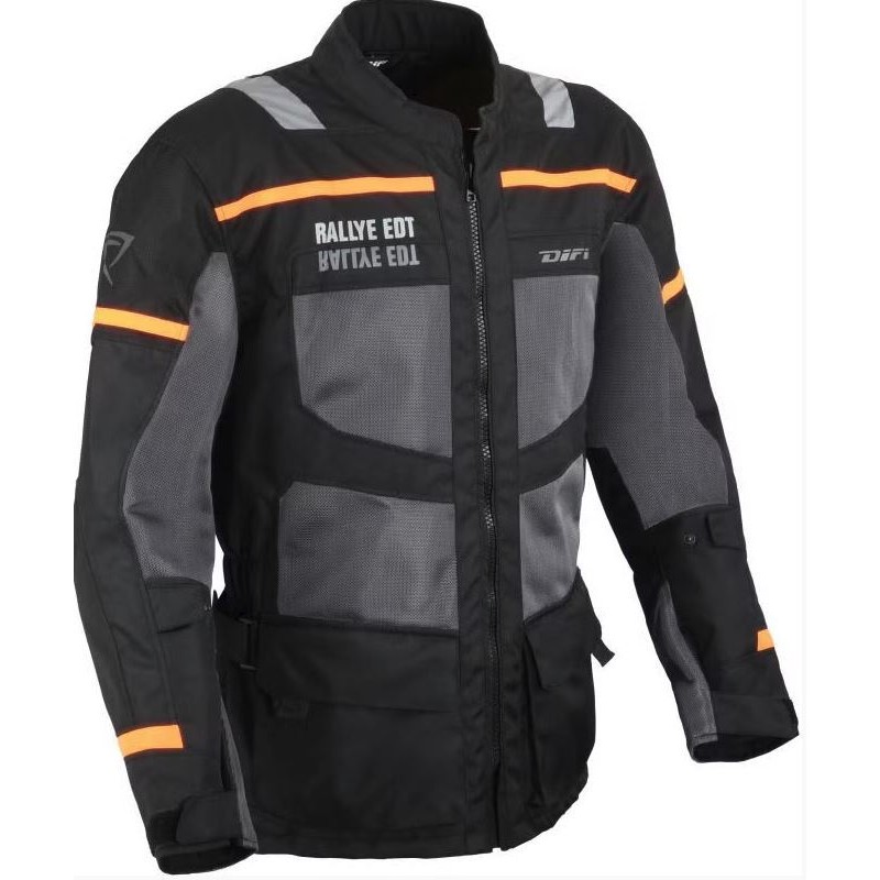 Difi veste d'été longue Kalahari noir-orange L