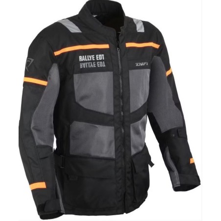 Difi veste d'été longue Kalahari noir-orange L