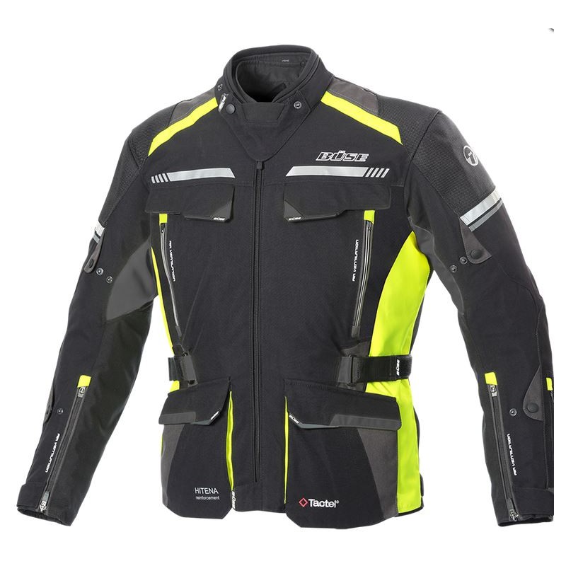 Büse veste Highland II noir-jaune 56