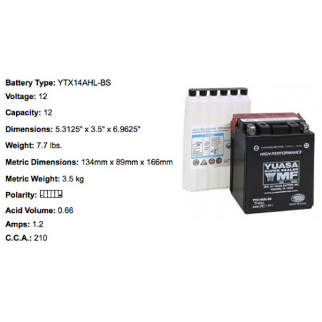 Batterie YTX14AHL- BS YUASA