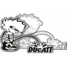 Autocollant Mop Ducati 2 pièces argent