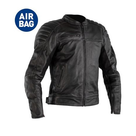 RST veste cuir Fusion noir Airbag 58/XXL