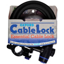 Câble antivol Oxford noir 1.8m 3 clés