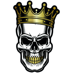 One design autocollant King-Skull