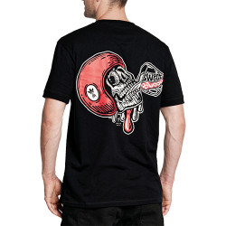 Pando moto t-shirt Mike red skull 1 S
