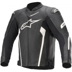 Alpinestars veste cuir Faster V2 noir-blc 50