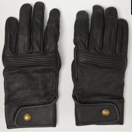 Belstaff gants cuir Montgomery noir L