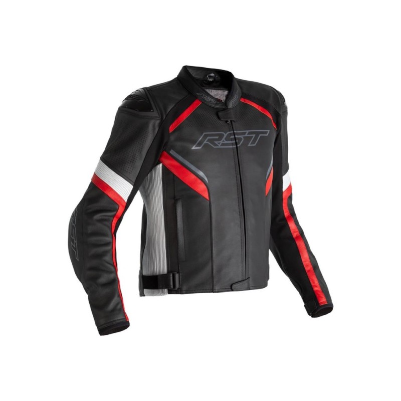 RST veste cuir Sabre Airbag noir-rouge 50/S RST veste cuir Sabre Airbag noir-rouge 50/S